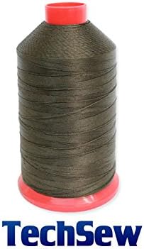 OLIVE TechSew Premium Bonded Nylon Sewing Thread #69 T70 8oz 3000 yards for Upholstery, Leather, Purses, Bags, Jeans …