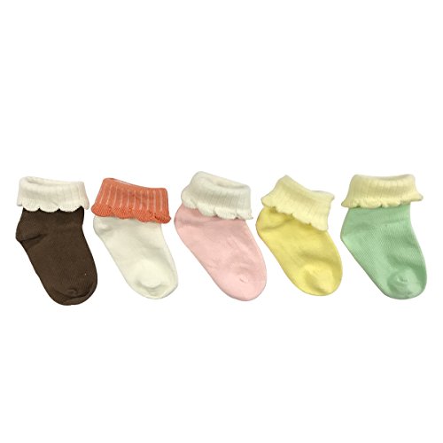 Bowbear Baby 5 pair Crumpet Cuffed Socks