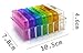 AUCH Portable Travel Weekly Pill Box Organizer Reminder - 7 Day 28 Compartments Tablets Storage Box Medicine Dispenser Vitamin Holder - 4 Times a Day Detach Case