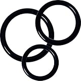 OptiSex Premium Silicone Erection Control Ring Set (3 rings), Black