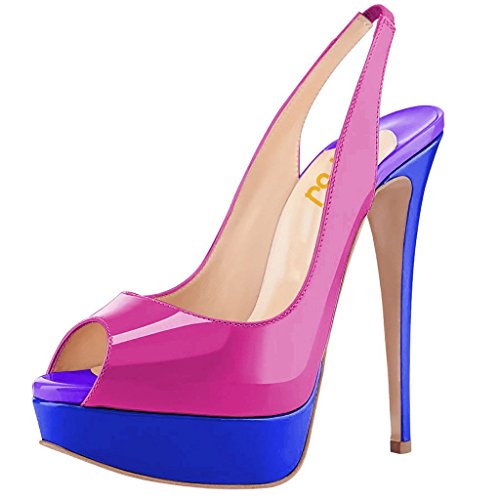 FSJ-Women-Awesome-Platform-Peep-Toe-Pumps-Slingback-High-Heel-Stilettos-Prom-Shoes-Size-4-15-US
