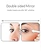 Small Pocket Mirror, Unbreakable All Stainless Steel Rectangular Folding, 2.2” Square, Polished Design Finish