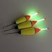 QualyQualy 5 Pcs/Set Fishing Floats Foam Bobbers + 10Pcs Fishing Glow Sticks,10g 20g 30g Long Vertical Luminous Night Lighting Bobbers for Fishing