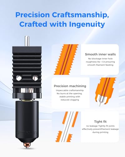 K2 Plus Ceramic Heating Block Kit, Unicorn Quick Swap Nozzle Kit, All-Metal High Temperature Resistant Hotend Upgrade for Creality K2 Plus 3D Printer, Integrated Durable Design