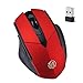inphic Wireless Mouse, Rechargeable Gaming Mouse with USB Nano Receiver for Notebook, PC, Laptop, Computer, MacBook (Red Plating)