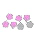 Housweety 10PCs Silver Tone Enamel Dog' Paw Charm Pendants 18x17mm