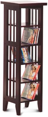 Espresso Finish Book Shelf / Case DVD / Cd Rack - Great for Boats & Rv's!