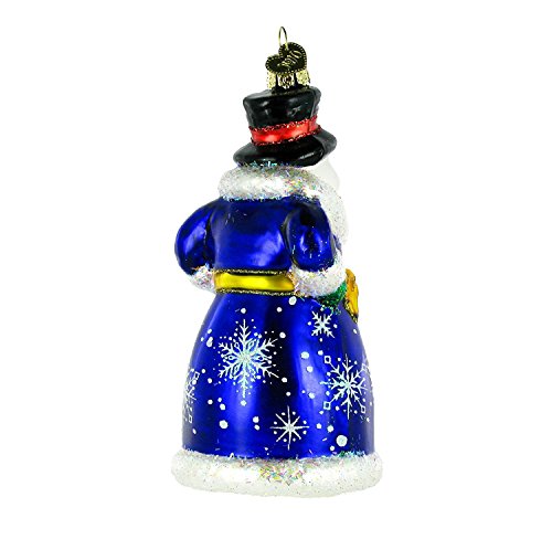 Old World Christmas Glistening Victorian Snowman Glass Ornament