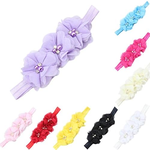 EKIMI Baby Girls Elastic Beautiful Headbands Hair Band (Black)