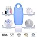 Fullplus Silicone Travel Bottle Set 3.3 Oz 4 Pack TSA Approved Carry On Shampoo Conditioner Bottle Leak Proof Design BPA Free with Cosmetics Bag