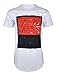 SCREENSHOT Screenshotbrand Mens Hipster Hip-Hop Premiun Tees - Stylish Longline Embossed Gold Print T-Shirts