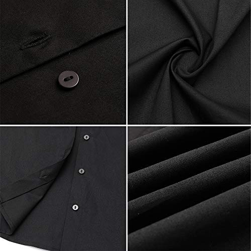 HORSE SECRET Womens Dress Shirts and Blouses for Work Black Button Down Shirts Size 6 - Thumbnail 5