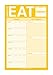 Knock Knock What To Eat Pad (Yellow), Magnetic Meal Planning Note Pad With Magnet, 6 x 9-inches