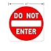 dealzEpic - No Entry/Do Not Enter Sign | Self Adhesive Vinyl Decal Sticker | Pack of 4 Pcs