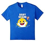Kids Pinkfong Baby Shark t-shirt with text 4 Royal Blue
