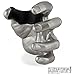 Guitar Grip Studios 2 Pack Left and Right Hand Metal Mayhem Metallic Silver Guitar Hangers