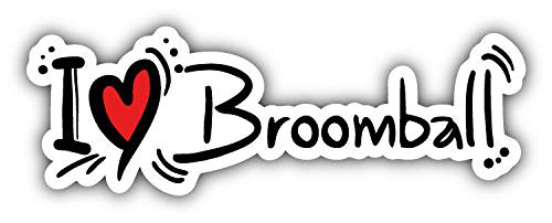 I Love Broomball Art Decor Sticker for Scrapbooking, Calendars, Arts, Kids DIY Crafts, Album, Bullet Journals 50 Pack