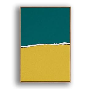 Framed Canvas Wall Art Abstract for Living Room, Bedroom Color Block Canvas Prints for Modern Home Decoration Ready to Hang - 16"x24" inches