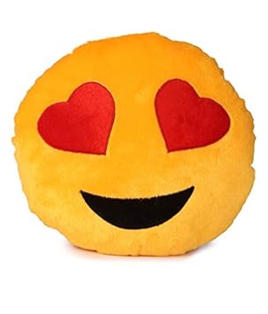 Dream Deals heart Eyes Smiley cushion - 35 Cm