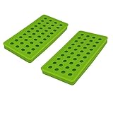 40 Tray Mini Ice Ball Molds Ice Cubes Frozen Cube Bar Pudding Silicone Tray Mould DIY Molds Tool Set of 2 (Green)