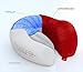 Travel Neck Pillow - Luxury Premium Memory Foam with Cooling Gel Travels with Enzo Comfort Nek Pilow (Red)