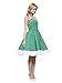 Maggie Tang Women's 1950s Vintage Rockabilly Dress Size M Color Green White