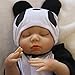 OtardDolls Lifelike Reborn Dolls,Realistic Sleeping Baby boy with Panda Clothes Soft Vinyl Newborn Doll Children Gifts