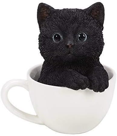 Amazon｜フィギュア 黒猫 猫 ティーカップ ティーカップ ペットパル 