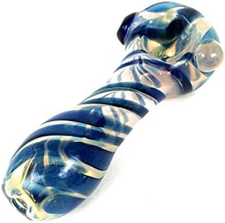 Pink Blue Glass Spoon Bowl Piece Bubbler