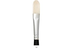 Trekell Hog Bristle Long Handle Artist Brushes for Oil Painting Filbert - 400KF Series / 12