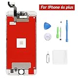 Screen Replacement,For iPhone 6s Plus Screen Replacement LCD Display Touch Screen Digitizer Replacement Full Assembly with Repair Tool Kit (White, IPhone 6s plus)