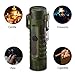 Waterproof Lighter, Outdoor Windproof Lighter Flashlight, USB Rechargeable Dual Arc Lighter, Flameless and No Butane Electronic Plasma Lighter for Camping Hiking (Camouflage)