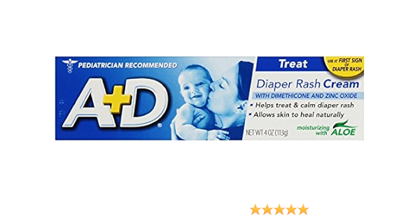 Amazon Com A D Diaper Rash Cream Dimethicone Zinc Oxide Cream 4 Oz 113 G Pack Of 1 Beauty