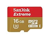 SanDisk Extreme 16GB microSDHC UHS-1 Card with Adapter (SDSQXNE-016G-GN6MA) [Newest Version]