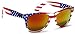 Tantino American Flag Classic Wayfarer Style Sunglasses (Red, UV400)