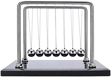 7 Balls Newton's Cradle - 11 Inch, Marble Base