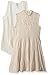 Beautees Big Girls' Solid Tunic Vest Over Textured Gauze Dress