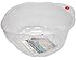 Inomata Japanese Rice Washing Bowl with Side and Bottom Drainers, White