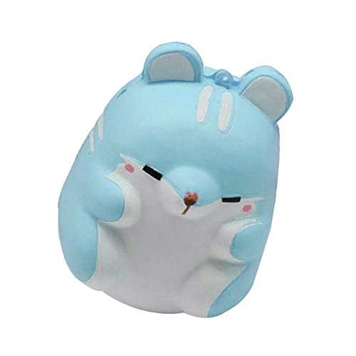 Hot Sale!! ZOMUSA Fun Hamster Squishy Decor Slow Rising Kid Toy Squeeze Relieve Anxiety Gift (blue)