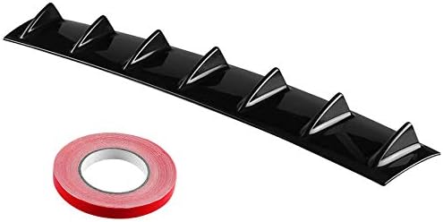 Car Rear Bumper Spoiler, Universal ABS Rear Bumper Wing Lip Diffuser Shark Fin Splitter Fits Most Vehicles
