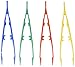 SE 365PT12 Lightweight Plastic Tweezer Set (12 Piece), Assorted