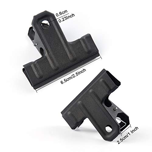 Black Large Binder Clips Bulldog Clips,2.6 Inch Wide,Pack of 12
