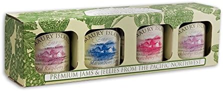Maury Island Farms Jam and Preserves - Four Sampler Pack 5.5 oz Jars