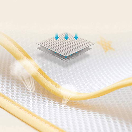 Wenosda Baby Cot Bumper Breathable Crib Enclosure 3D Sandwich Mesh Liner for Infants Baby's Bed Suitable for All Seasons (Fish Pattern, 30029cm/11811.5in)
