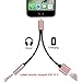 DOESIT 2 in 1 Phone Adapter 3.5mm Audio Jack Compatible iPhone X iPhone 8 8 Plus 7 7