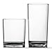 8pc Clarus Tritan Unbreakable Plastic Tumblers, four 14oz rocks and four 16oz water