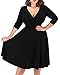 Nemidor Women's V-Neckline Stretchy Casual Midi Plus Size Bridesmaid Dress