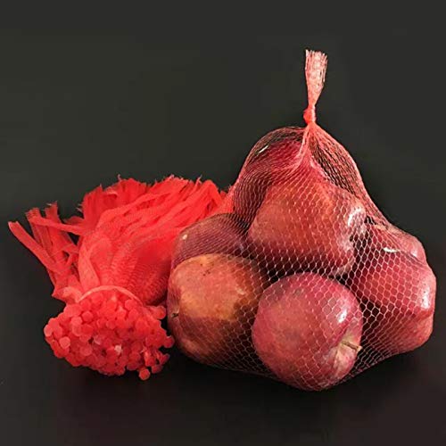 100PCS Fruit and Vegetable Packaging Net Food Packaging Seafood Boil Bags，Plastic Mesh Produce