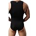 iiniim Men's Stretchy One-Piece High Cut Leotard Bodysuit Wrestling Singlet Black XL