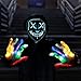 Aywewii Halloween Mask, LED Light Up Mask with LED Gloves for Festival Cosplay Halloween Costume (Style 1 Blue+ LED Gloves)
